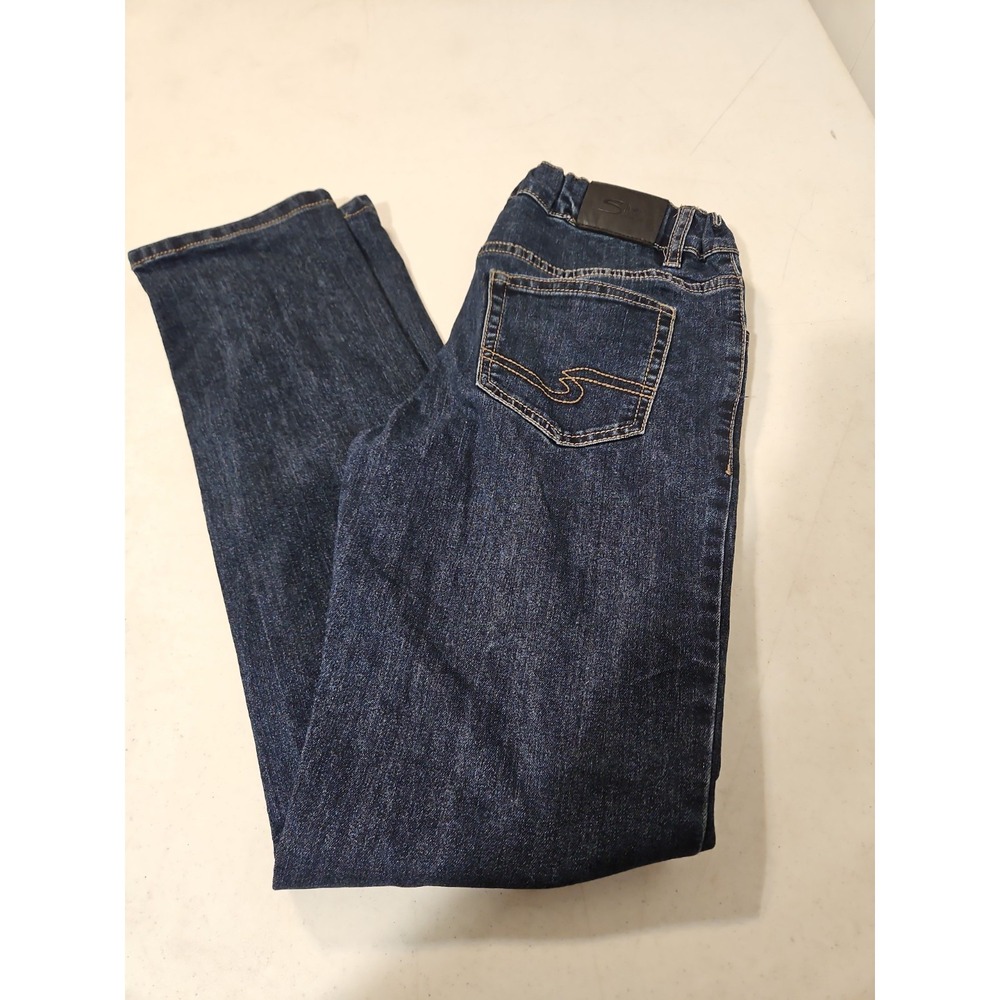 Silver Jeans Nathan Youth Boys 14 Jeans Slim Fit Adjustable Waist Denim (1896
